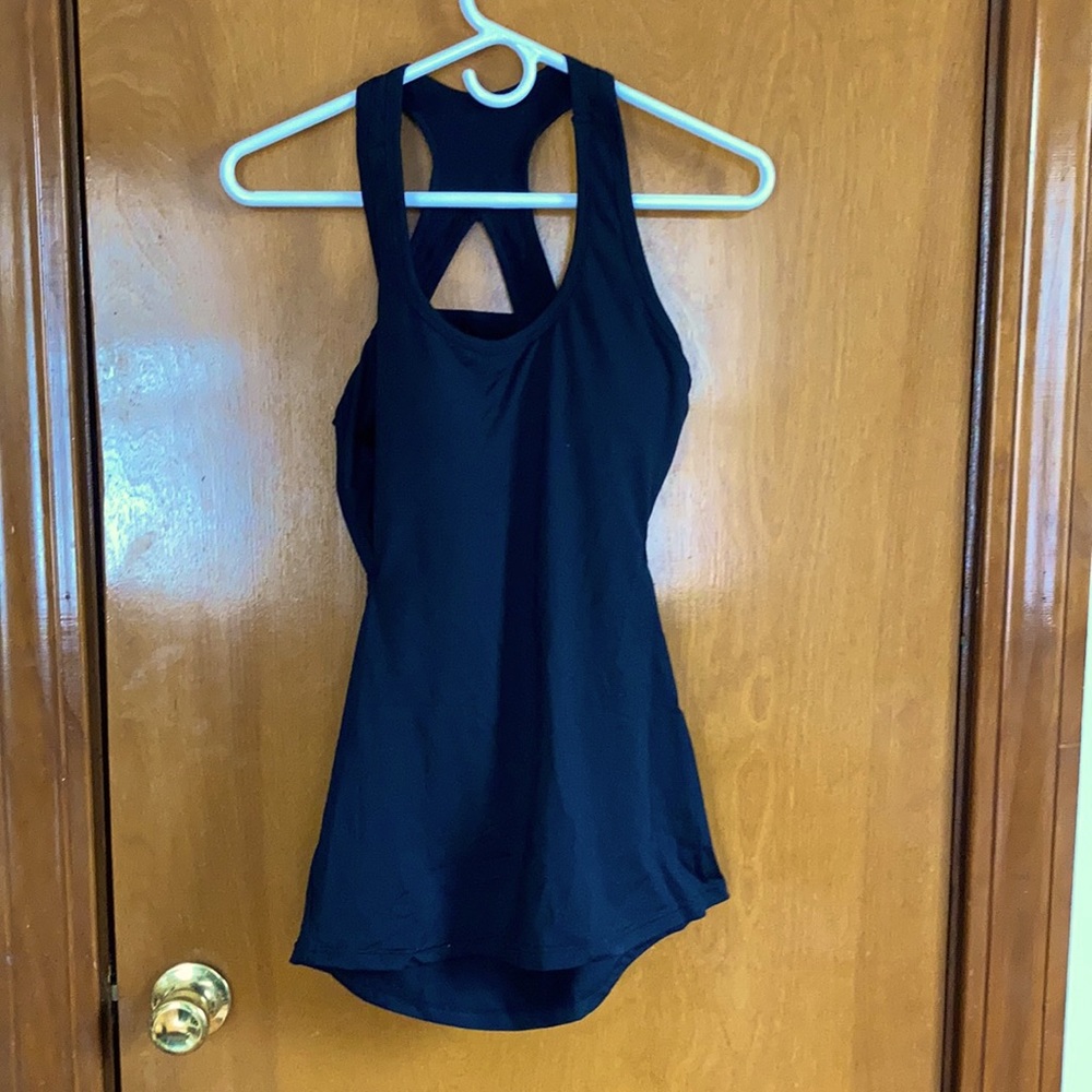 NWOT Mono be long black tankini swim top sz large